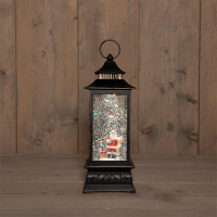 Waterlantaarn | Kerstman in glitterwater | 3x AA | 29 cm | Warm wit LCO00516
