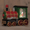 Waterlantaarn op batterijen | Trein met kerstman | Glitterwater | 21 x 15 x 9 cm | Groen LCO00822 - 1