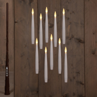 Anna Collection Zwevende kaarsen op batterijen | 15 cm | Warm wit | Inclusief toverstok | 10 stuks  LCO00333