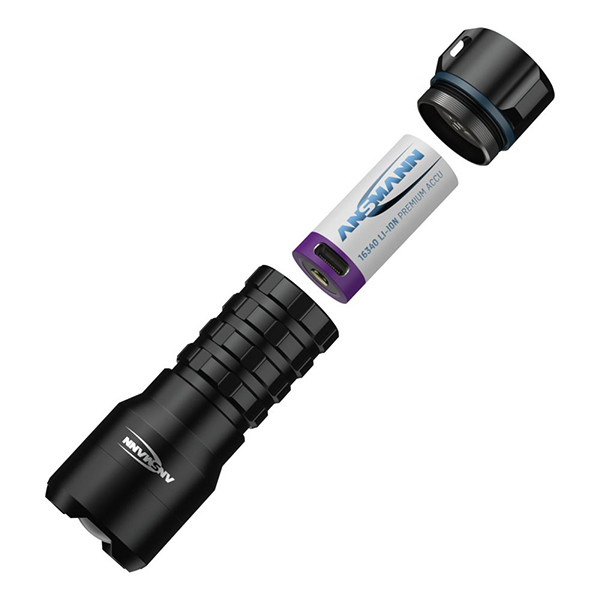 Ansmann LED zaklamp op batterijen | Li-ion | 450 lumen | IPx4 | Zwart LAN00089 - 5