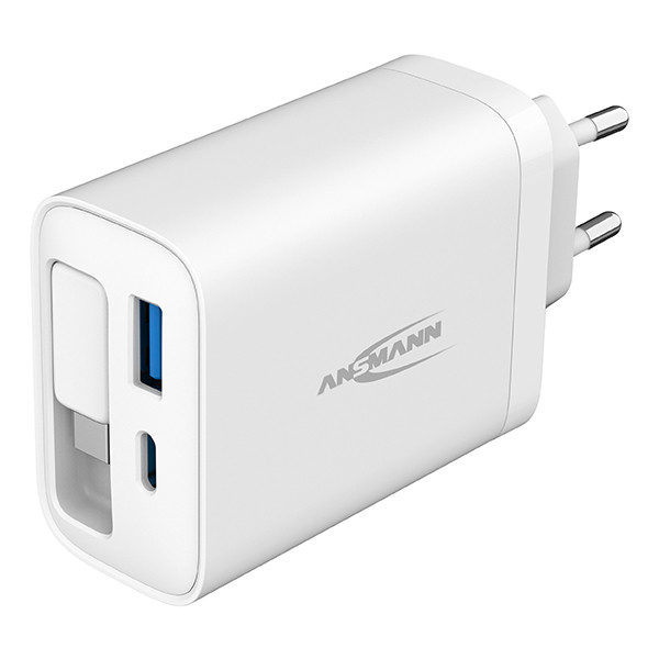 Ansmann USB lader 30W | USB-A, USB-C | Geschikt voor Nederland | Wit LAN00109 - 1