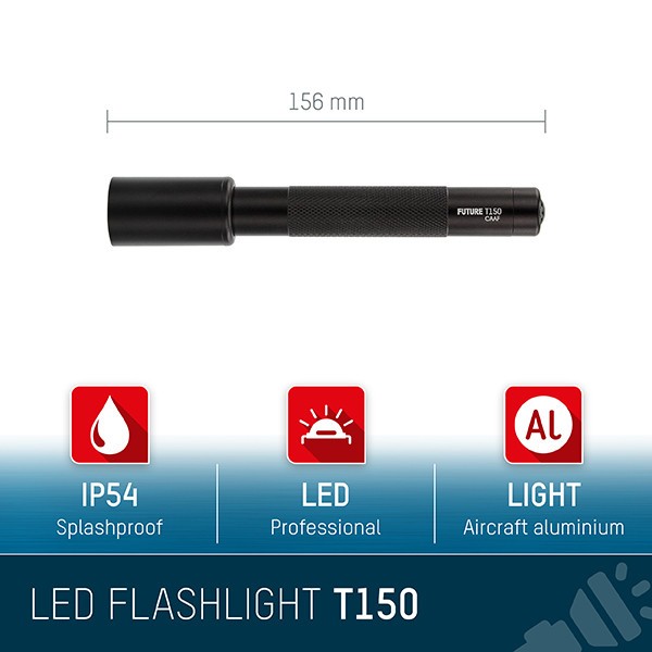 Ansmann zaklamp op batterijen | Future T150 | 2x AA | 150 lumen | IP54 | Zwart  LAN00028 - 5