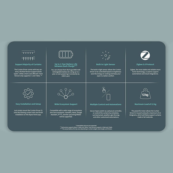 Aqara Curtain Driver E1 | Roede versie | Zigbee | Wit  LAQ00024 - 3