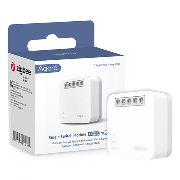Aqara Inbouw schakelaar T1 | Max. 2300W | 3-draads | Zigbee | Wit  LAQ00013 - 1