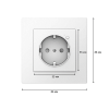 Aqara Wall Outlet H2 | Type F | Zigbee 3.0 | Max. 3680W | Wit (NL)  LAQ00067 - 2