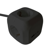 Stekkerblok 5-voudig | 1.4 meter | Incl. USB-A en USB-C | Zwart LBR00015