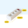 Stekkerdoos 3-voudig met schakelaar | 1.4 meter | Wit LBR00016 - 2