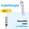 Stekkerdoos 3-voudig met schakelaar | 3 meter | Wit LBR00017 - 3