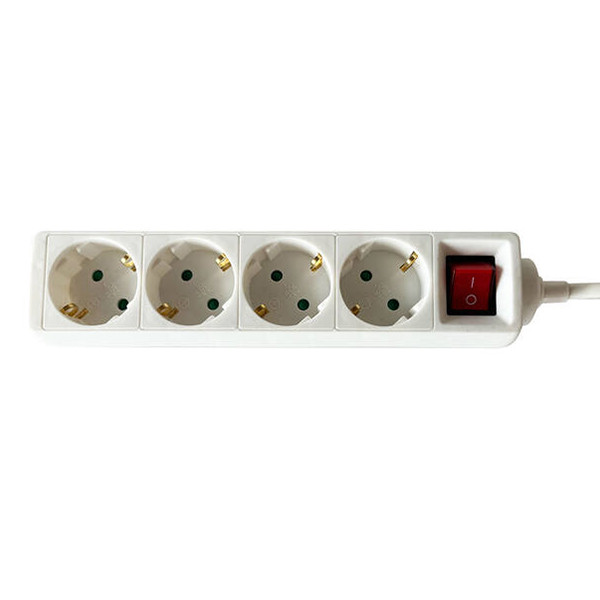 Stekkerdoos 4-voudig met schakelaar | 3 meter | Wit LBR00021 - 1