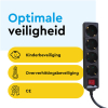 Stekkerdoos 4-voudig met schakelaar | 5 meter | Zwart LBR00024 - 3