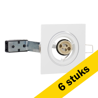 Bailey Aanbieding: 6x Bailey Inbouwarmatuur GU10 | Vierkant | Wit | 80 mm | IP20  LBA00142