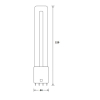 Bailey LED PL lamp | 2G11 | 3000K | 850 lumen | 8W (18W)  LBA00153 - 2