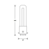 Bailey LED PL lamp | 2G7 | 3000K | 530 lumen | 4.5W (9W)  LBA00149 - 2