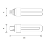 Bailey LED PL lamp | G24d | 3000K | 580 lumen | 4.5W (10W)  LBA00190 - 2