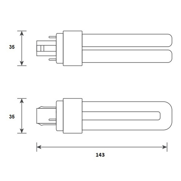 Bailey LED PL lamp | G24d | 3000K | 680 lumen | 5W (13W) LBA00314 - 2