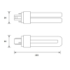 Bailey LED PL lamp | G24d | 3000K | 800 lumen | 6W (18W)  LBA00194 - 2