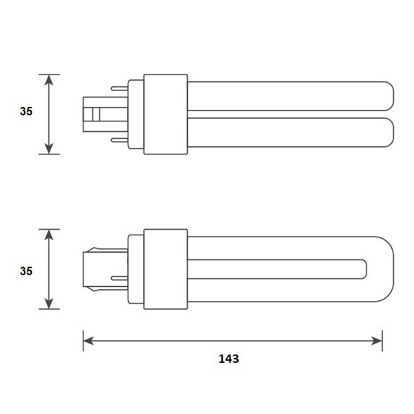 Bailey LED PL lamp | G24d | 4000K | 700 lumen | 5W (13W) LBA00316 - 2
