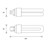 Bailey LED PL lamp | G24q | 3000K | 800 lumen | 6W (18W)  LBA00198 - 2