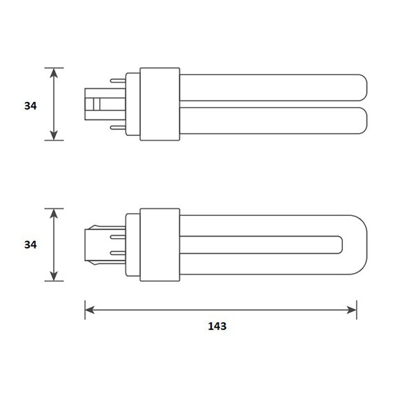 Bailey LED PL lamp | G24q | 4000K | 870 lumen | 6W (18W)  LBA00200 - 2