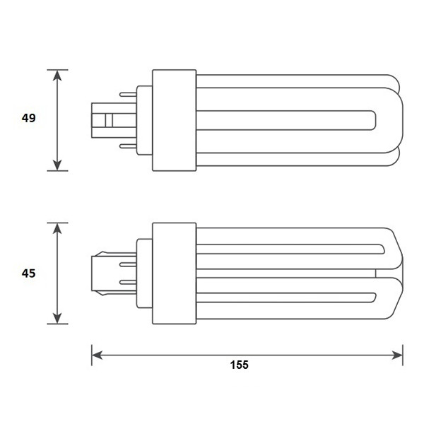 Bailey LED PL lamp | GX24q  | 3000K | 1680 lumen | 11W (32W) LBA00358 - 2