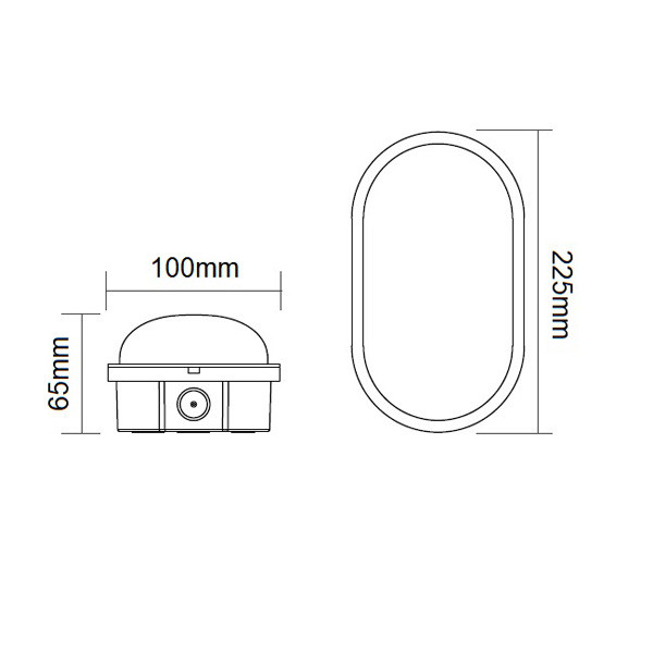 Bailey LED bulkhead switch met sensor | Ovaal | 3000-4000K | 1500 lumen | IP53 | Grijs LBA00453 - 6