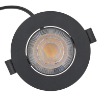 Bailey LED inbouwspot | 3000-4000-6500K | Zwart | IP20 | Dimbaar | 7W LBA00447