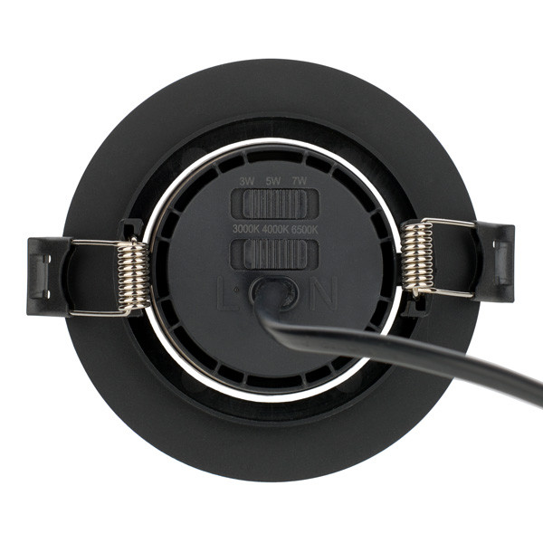 Bailey LED inbouwspot | 3000-4000-6500K | Zwart | IP20 | Dimbaar | 7W LBA00447 - 3