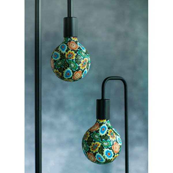 Bailey LED lamp E27 | Globe G125 | Bloemen | Zwart | 1900K | Dimbaar | 7W  LBA00280 - 3