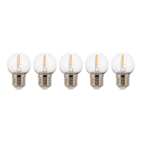 Bailey LED lamp E27 | Kogel G45 | Filament | 2700K | 1W (9W) | 5 stuks LBA00383