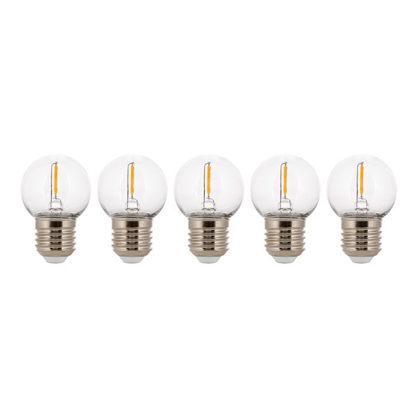 Bailey LED lamp E27 | Kogel G45 | Filament | Helder | 2700K | 1W (9W) | 5 stuks LBA00383 - 1