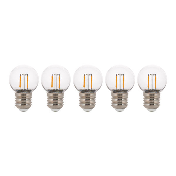 Bailey LED lamp E27 | Kogel G45 | Filament | Helder | 2700K | 2W (19W) | 5 stuks LBA00379 - 1