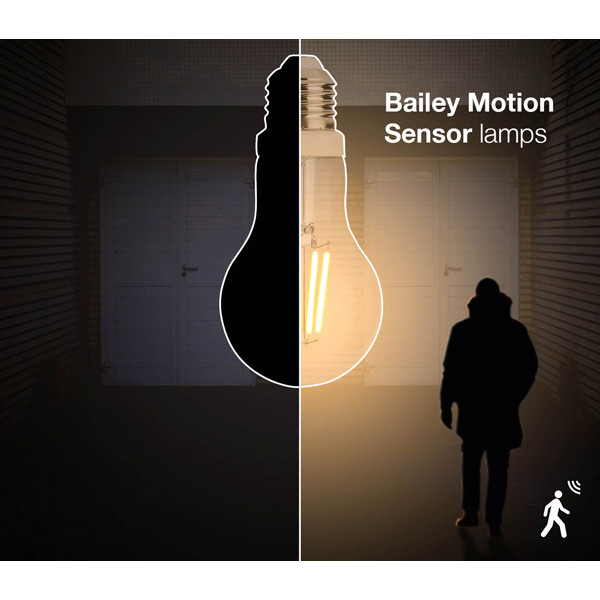 Bailey LED lamp E27 met sensor | Bewegingssensor | Peer A60 | Helder | 2700K | 5W (48W) LBA00398 - 5