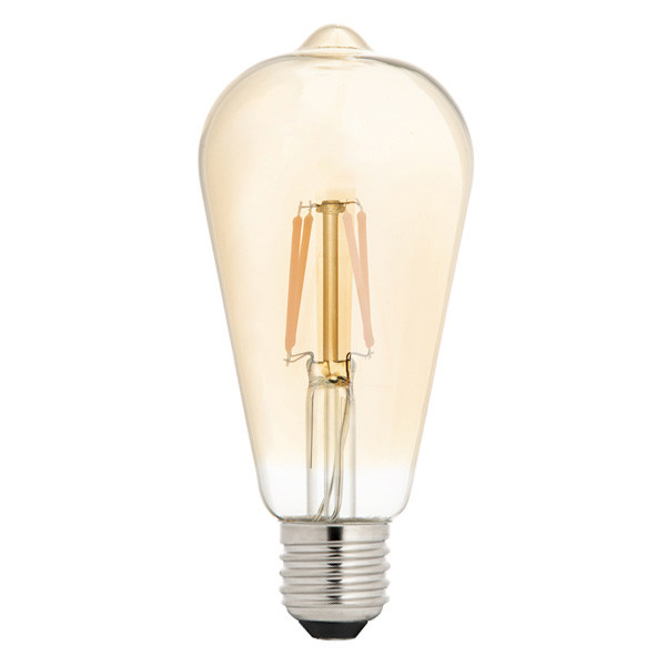 Bailey LED lamp E27 met sensor | Dag/Nacht sensor | Edison ST64 | Filament | Goud | 2200K | 4W (28W) LDR08072 - 1