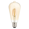 Bailey LED lamp E27 met sensor | Dag/Nacht sensor | Edison ST64 | Filament | Goud | 2200K | 4W (28W)