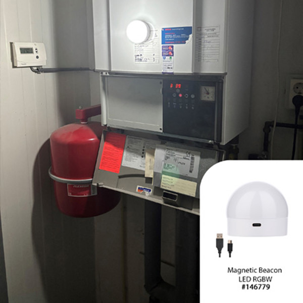 Bailey LED magnetische beacon LED lamp | USB-C oplaadbaar | RGB + CCT | Mat LBA00438 - 6