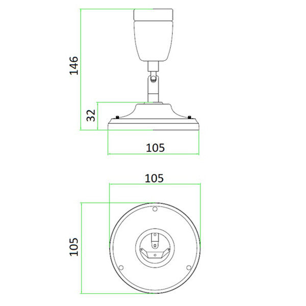 Bailey Lamphouder E27 | Ø 10.5 cm | Rond | Verstelbare arm | Wit  LBA00229 - 4