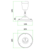 Bailey Lamphouder E27 | Ø 10.5 cm | Rond | Verstelbare arm | Wit  LBA00229 - 4