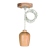 Bailey Lamphouder E27 | 1.5 meter | Rond | Hout LBA00225 - 1