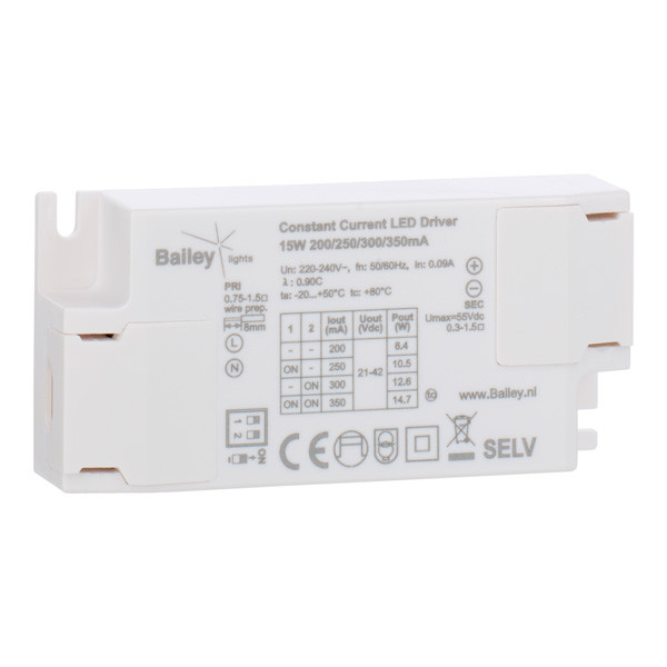 Led driver dimbaar | 15W | 21-24V AC | TOPO CC | Bailey LBA00459 - 1