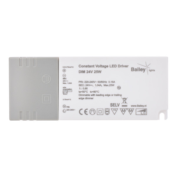 Led driver dimbaar | 25W | 24V AC | TOPO CC | Bailey LBA00454 - 2