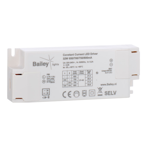 Led driver dimbaar | 32W | 21-24V AC | TOPO CC | Bailey LBA00460 - 1