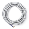 Textielsnoer metallic zilver 2 x 0.75mm², 3 meter