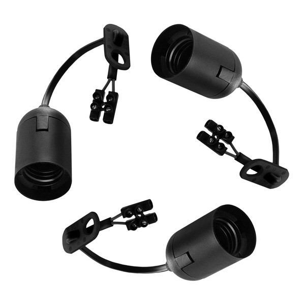 Bailey Verhuisfitting E27 | Zwart | 3 stuks LBA00235 - 1