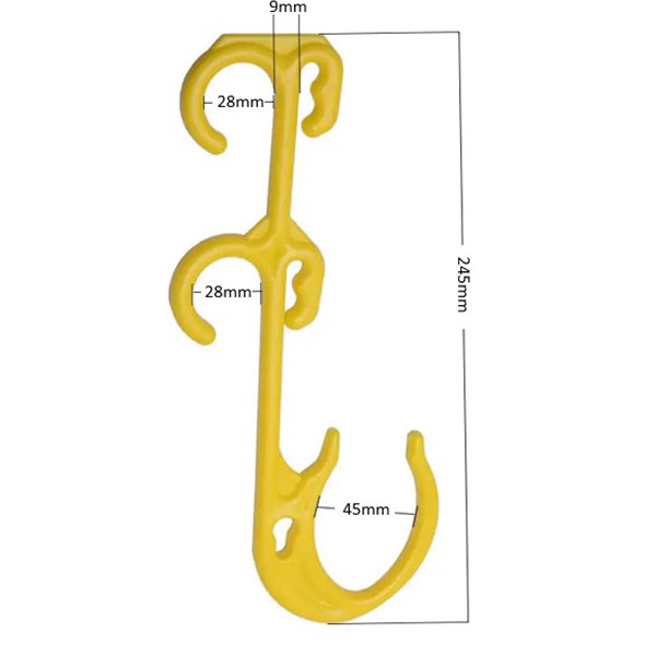 Bailey montagehaak | Geschikt voor RoBust Rope lichtslangen | Geel LBA00476 - 6