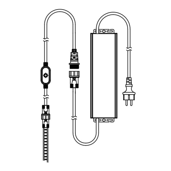 Bailey noodstroomvoorziening | Geschikt voor RoBust Rope lichtslangen LBA00488 - 6