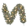 Guirlande 1.8 meter | Kaprun | Besneeuwd | Gouden decoratie | 15 lampjes op batterijen | Black Box Trees LBB00239 - 1