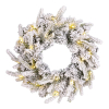 Kerstkrans Ø 45 cm | Grimshaw | Besneeuwd | 25 lampjes op batterijen | Black Box Trees