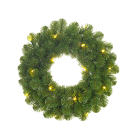 Black Box Trees Kerstkrans Ø 45 cm | Norton | 20 lampjes op batterijen | Black Box Trees  LBB00029