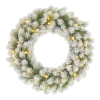 Kerstkrans Ø 60 cm | Nagoya | Besneeuwd | 30 lampjes op batterijen | Black Box Trees LBB00254 - 1