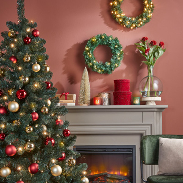Black Box Trees Kerstkrans Ø 60 cm | Norton | 30 lampjes op batterijen | Black Box Trees  LBB00030 - 3